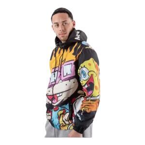 Members Only X Nickelodeon Wind Breaker Men's Size Medium oversized Rare!